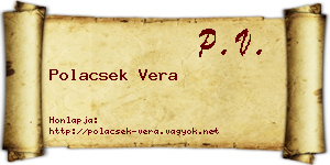 Polacsek Vera névjegykártya