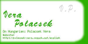 vera polacsek business card